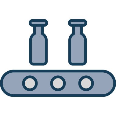 Bira şişesi vektör ikonu. Basit çizgi resimlemesi