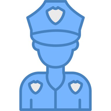 Polis rozeti simgesi. Vektör çizim