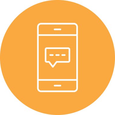 taşınabilir sohbet ileti simgesi ana hat biçimi