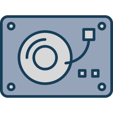 Disk. Web simgesi basit illüstrasyon