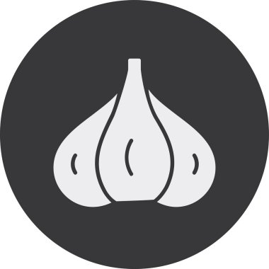 Sarımsak vektör simgesi modern basit illüstrasyon