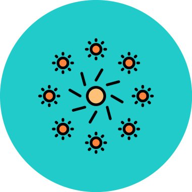 Güneşin vektör çizimi