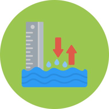 sıcaklık düz vektör simgesi