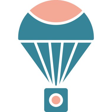 paraşüt modern simge, vektör resimleme