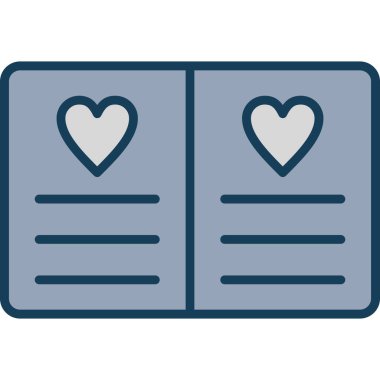 Kalp. Web simgesi basit illüstrasyon