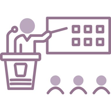 sunum vektörü simgesi, düzenlenebilir vuruş