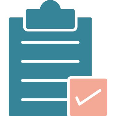 Kontrol listesi simgesi vektör illüstrasyonu