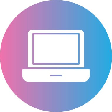 Dizüstü bilgisayar simgesi vektör çizimi