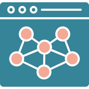 şebeke. Web simgesi basit illüstrasyon