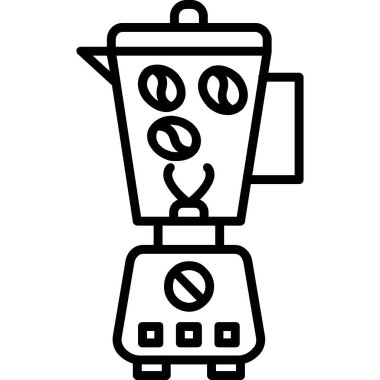 kahve makinesi ikon vektör illüstrasyonu