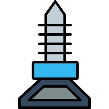 Tornavida. Web simgesi basit illüstrasyon