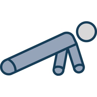 doldurulmuş dış hatlar biçiminde egzersiz fitness egzersiz simgesi