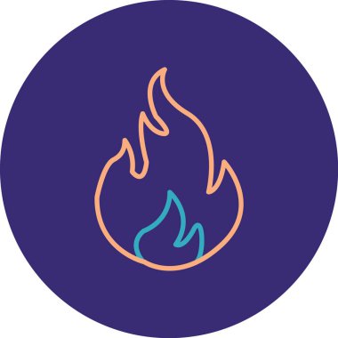 Yangın. Web simgesi basit illüstrasyon