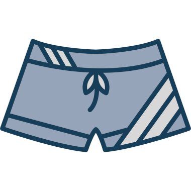 Şort. Web simgesi basit illüstrasyon