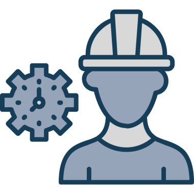 Mühendis. Web simgesi basit illüstrasyon