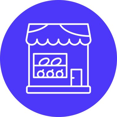 Dükkan. Web simgesi basit illüstrasyon