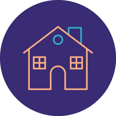 Evin vektör illüstrasyon simgesi