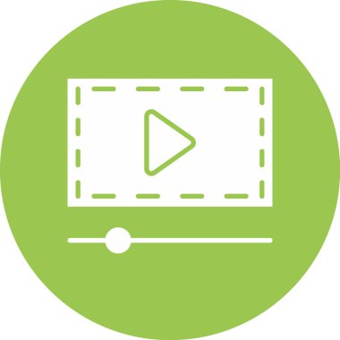 Video oynatıcı ikon vektör illüstrasyonu