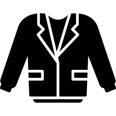 Ceket web simgesi basit illüstrasyon