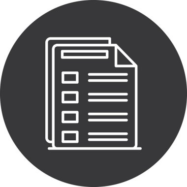 Belge. Web simgesi basit illüstrasyon