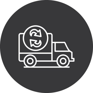 trend biçimli dağıtım simgesi izole edilmiş arkaplan