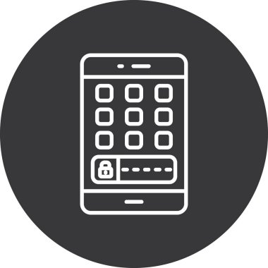 Cep telefonu simgesi, vektör illüstrasyonu