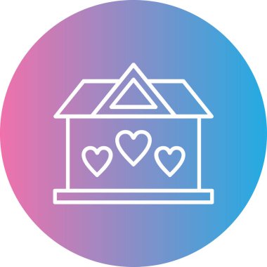 Bir ev simgesinin vektör illüstrasyonu