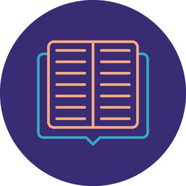 Kitap. Web simgesi basit illüstrasyon