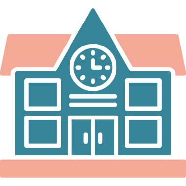 Bina. Web simgesi basit illüstrasyon