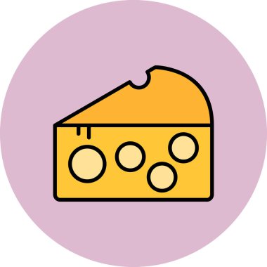 Peynir simgesi vektör illüstrasyonu