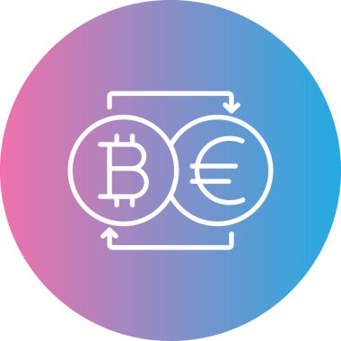 Bitcoin para birimi vektör illüstrasyonu