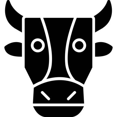 İnek. Web simgesi basit illüstrasyon