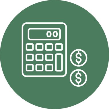 hesap makinesi simgesi, vektör illüstrasyonu