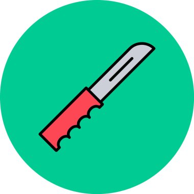 bıçak vektör simgesi modern basit çizgi çizimi