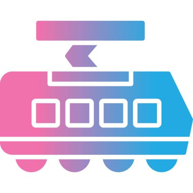 tren simgesi, vektör illüstrasyonu basit tasarım