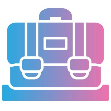 Bavul. Web simgesi basit illüstrasyon