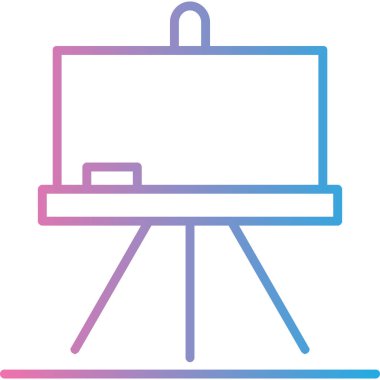 Şövale. Web simgesi basit illüstrasyon