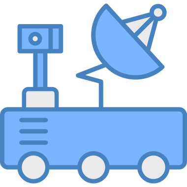 Uydu simgesinin vektör illüstrasyonu