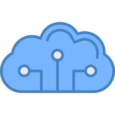 Bulut. Web simgesi basit illüstrasyon