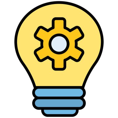 Yaratıcı ampul ışığı ikonu. taslak yenilik ampul vektör simgesi düz renk izole