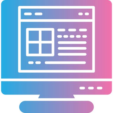 Web sayfası ikon vektör illüstrasyonu
