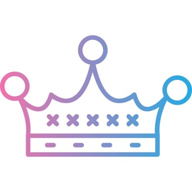 Taç. Web simgesi basit illüstrasyon