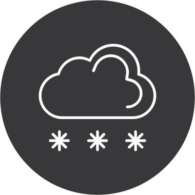 Bulut simgesi vektör illüstrasyonu