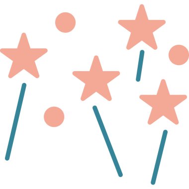 Soyut renkli yıldız simgesinin vektör çizimi