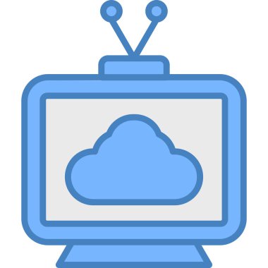 Bulut hesaplama teknolojisi simgesi - taslak biçimi