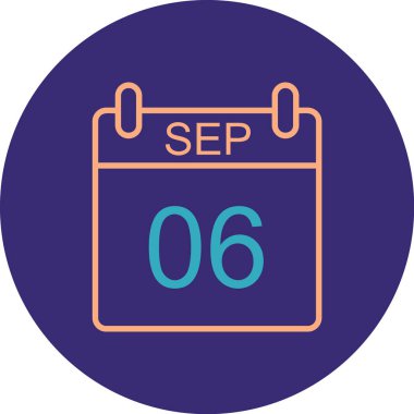 Takvim modern simgesinin vektör illüstrasyonu