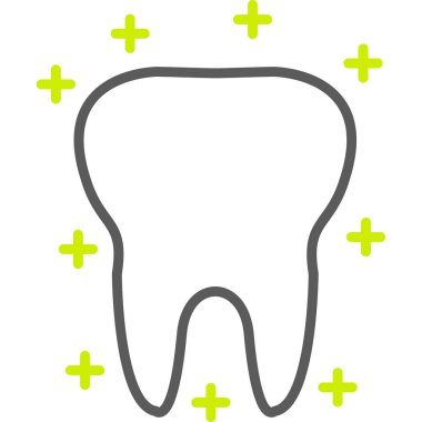 Bir dişin vektör çizimi