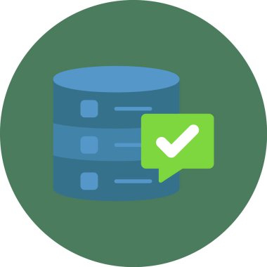 veritabanı vektörü düz renk simgesi