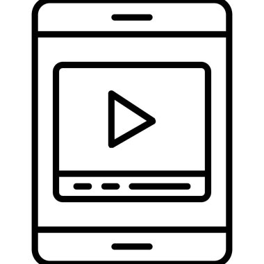 video simgesi, vektör illüstrasyonu