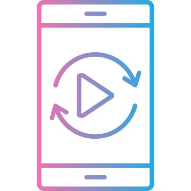 ok simgesi ve vektör illüstrasyonlu cep telefonu